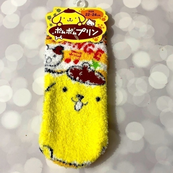 BNWT Pompom Purin Fuzzy Socks - Picture 2 of 3